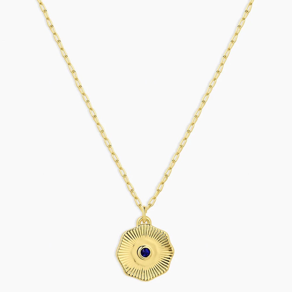 Gorjana Birthstone Coin Necklace (September)